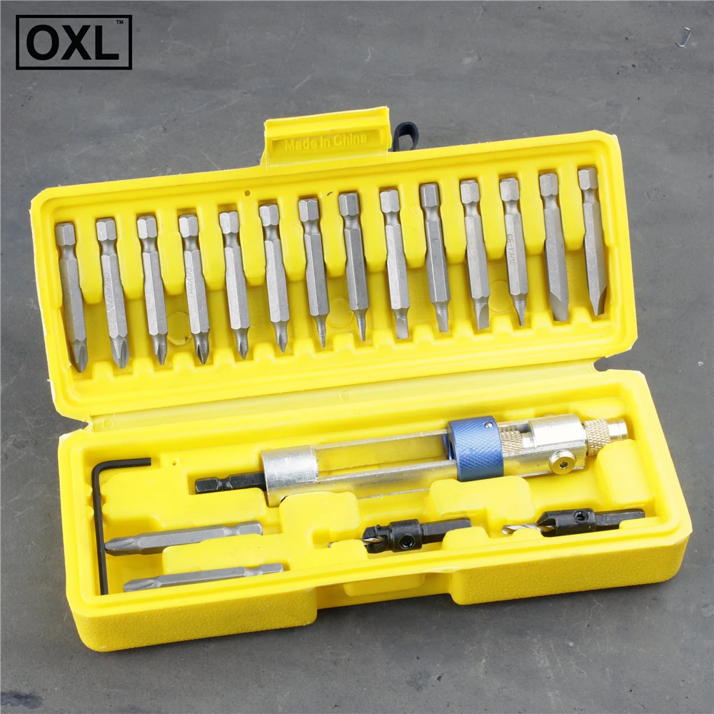 Half Time Drill 20 bits High Speed Steel Driver Double Use Hand Screwdriver Head With Case Multi-functional Tools 1 Set | Инструменты