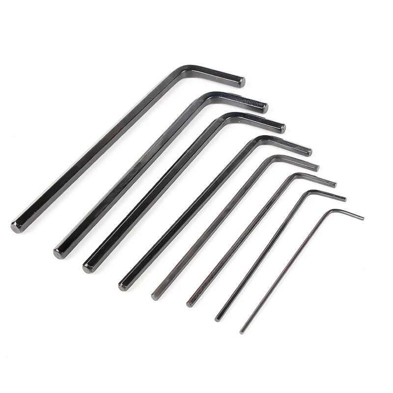 8 Pcs/Set 1.5mm-6mm Hex Wrench Sets Hexagon Hex Allen Key Set Wrench Standrad 90 Angle Hand Tools Repair Tools Screwdriver Tool