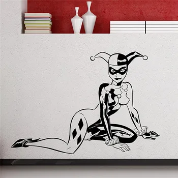 

Harley Quinn Wall Sticker Superhero Sticker Comics Art Home Decoration Any Room Waterproof Sticker #M90