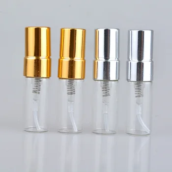 

100Pieces/Lot 2ml transparent Perfume Bottle With aluminum spray &Mini refillable perfume bottle With Atomizer