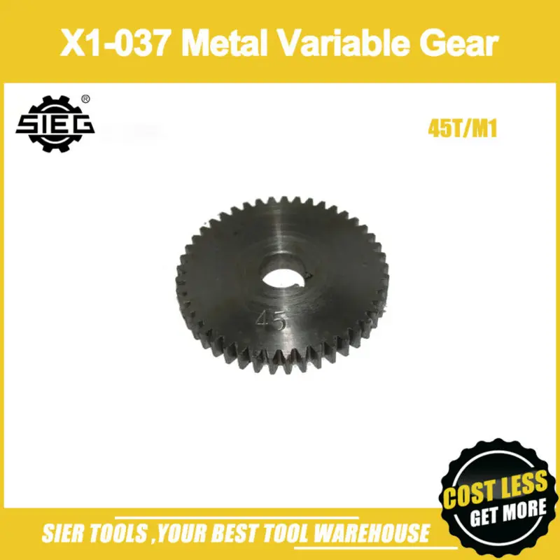 

Free Shipping!/S/N:X1-037 45T/M1 Metal Variable Gear/SIEG X1 Change Gear