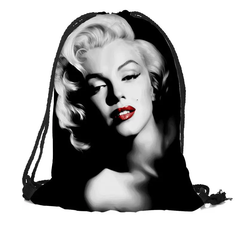 

Custom Marilyn Monroe Backpacks Travel Softback Men Women Drawstring Bag School Girls Backpacks
