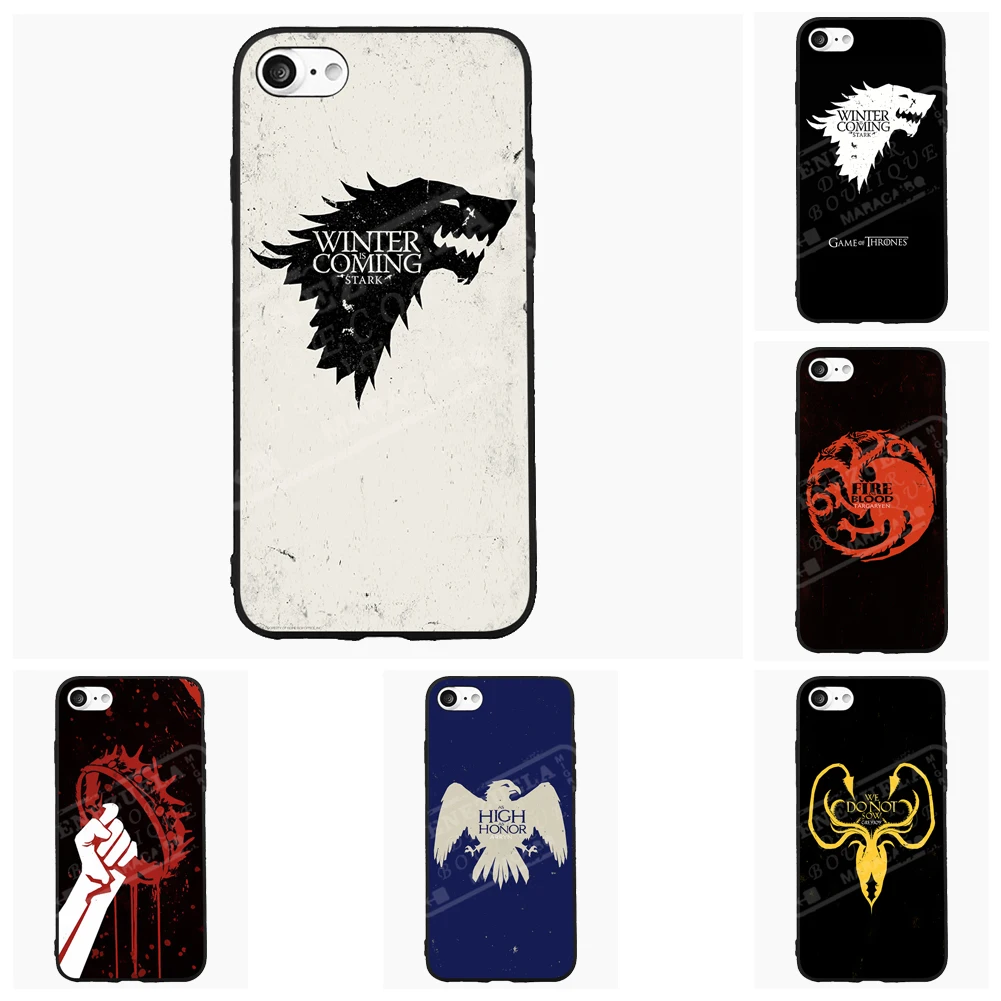 Game of Wolf Thrones Phone Case For iPhone 5 6 7 s Plus