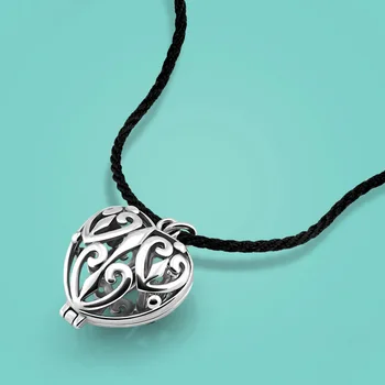 

Women's Thai silver pendant necklace vintage heart pendant design rope chain 50cm Clavicle necklace popular jewelry best present