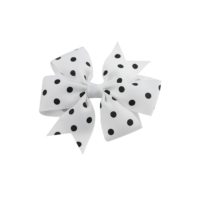 Polka Dot Grosgrain Ribbon Bows with Alligator Clip Kids Girls Colourful Bow Tie Hairpins Headwear Hair Accessorises (9)