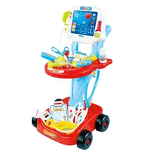 17 шт. Детские ролевые игры доктор игрушки Медсестры Медицинский игровой набор имитирующий доктора электрическая электрокардиограмма тележка обучающая игрушка набор