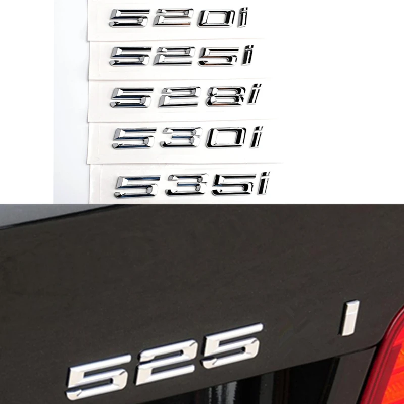 540i REAR TRUNK LETTER EMBLEM BADGE for ALL BMW 5 SERIES E34 E39 CAR 3 COLORS