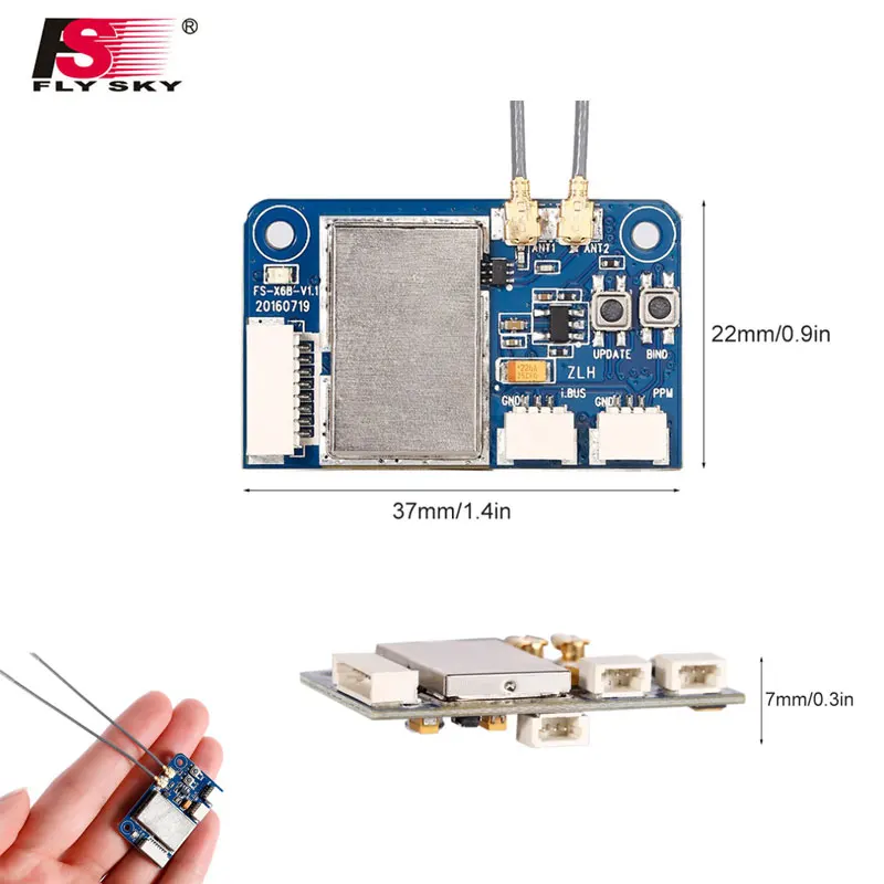FS X6B Receiver for Flysky AFHDS 2A System Transmitter