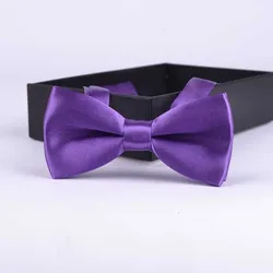 Classic Kids Bowtie: Fashion Solid Color Butterfly Tie (Purple)