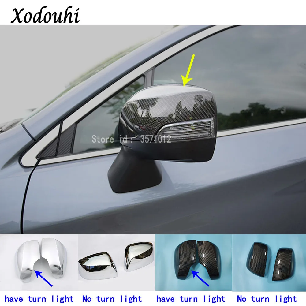 Украшение автомобиля НАЗАД заднего вида крышка зеркала боковой двери ручка отделкой детали рамы 2 шт./компл. для Subaru XV 2012 2013