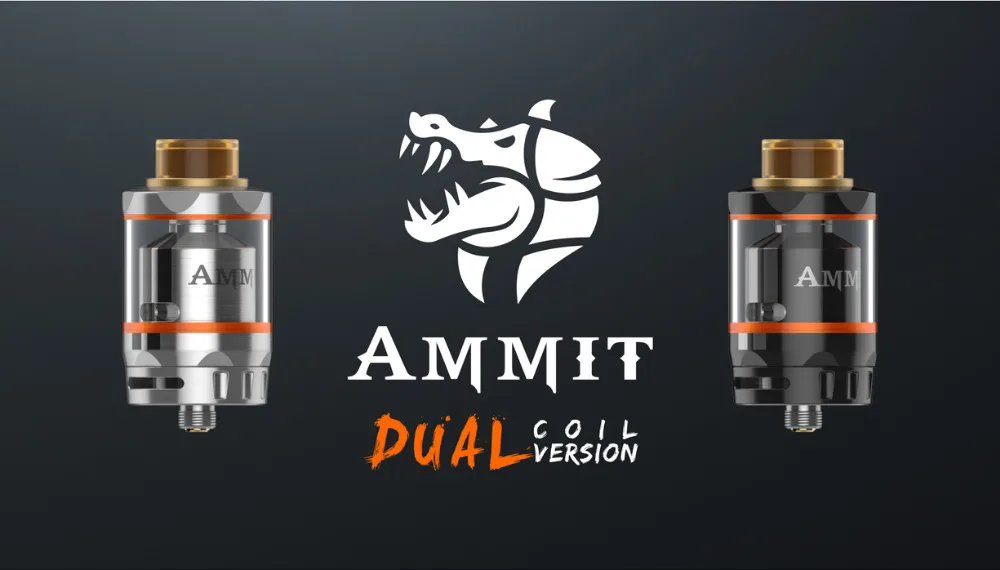 Original Geekvape Ammit dual coil version 3ml6ml Ammit RTA Atomizer Supports both dual & single coil for E Cigarettes Box Mod