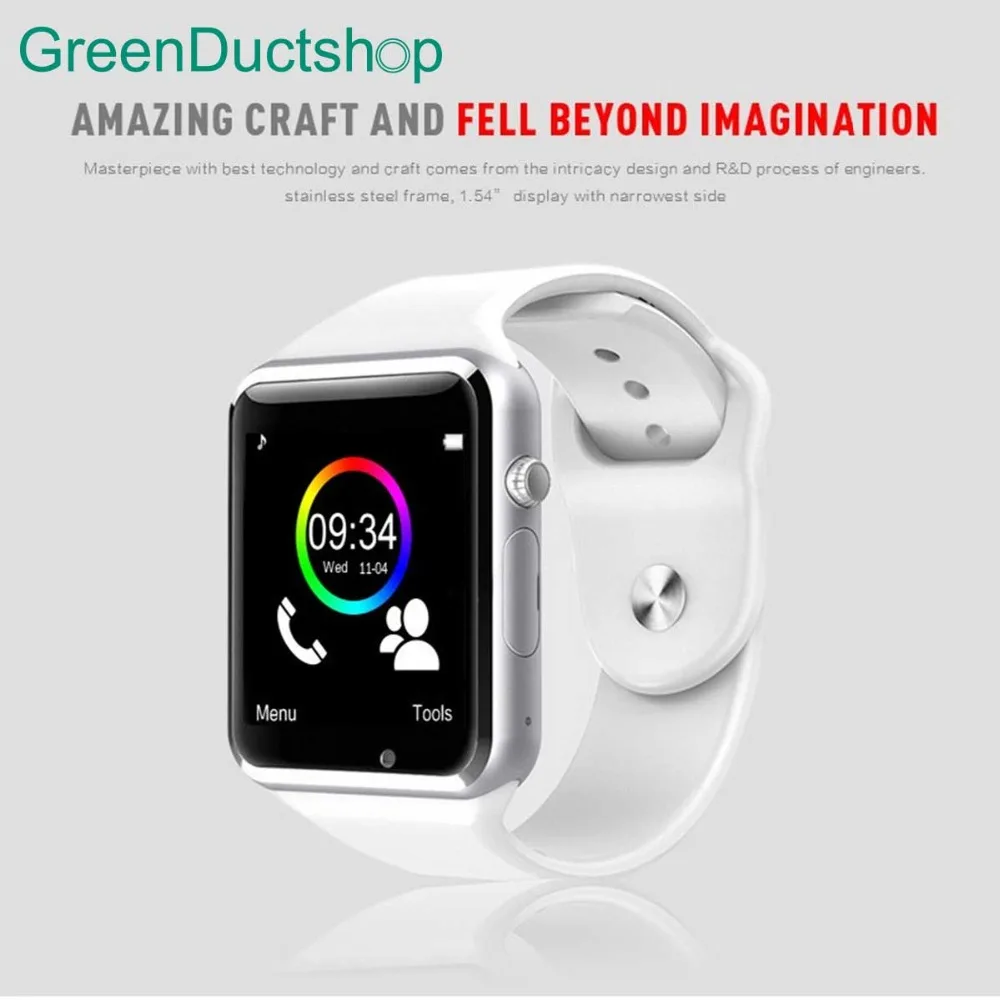 A1 Bluetooth Смарт часы Спорт Шагомер с 2G GSM SIM TF карта камера Smartwatch для Android и ios Россия