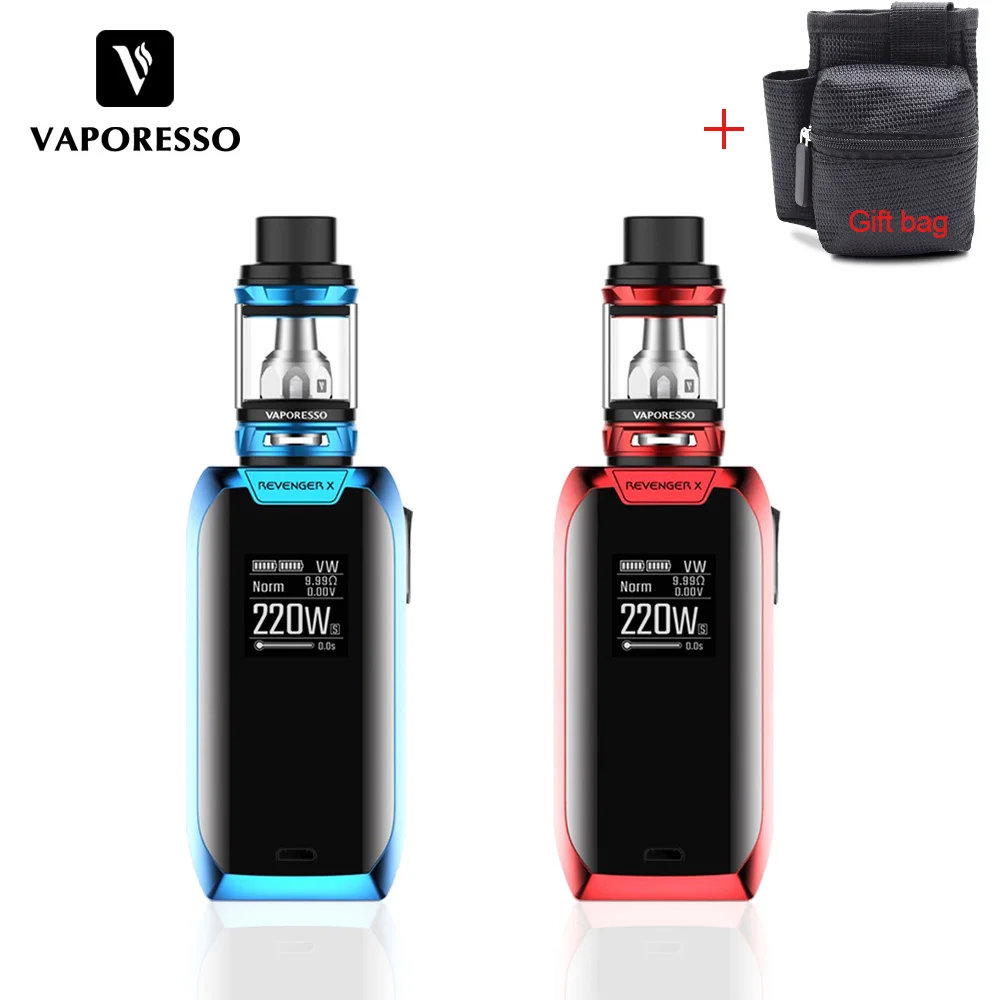 Оригинальный vaporesso Мститель X 220 Вт TC комплект с 5 мл nrg бак и x mod поле Электронные