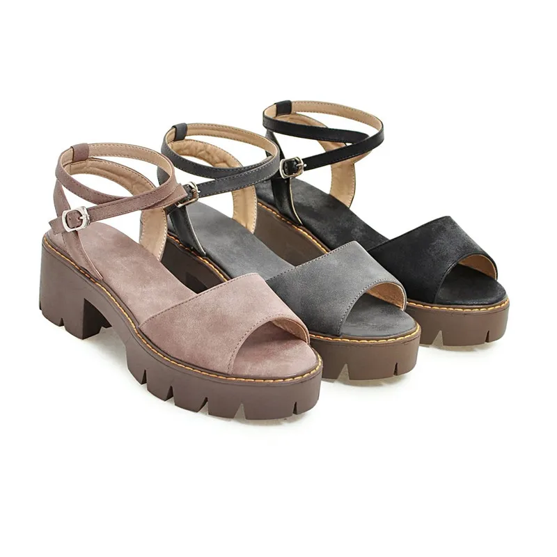 Platform Sandals  Women Med Heel  Fashion Women Sandals  High 