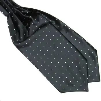 

Men Fashion Polka Dot Long Silk Cravat Ascot Ties Handkerchief Gentlemen Neck Tie