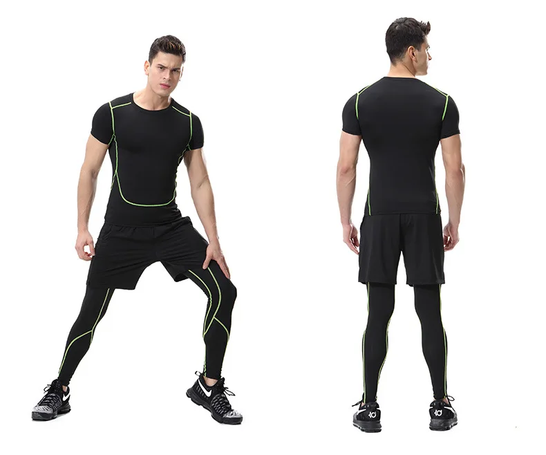Дизайн мужские брюки спортивные капри брюки фитнес-тренинг Excersice обтягивающие штаны компрессионные штаны Размер M-4XL 25wy