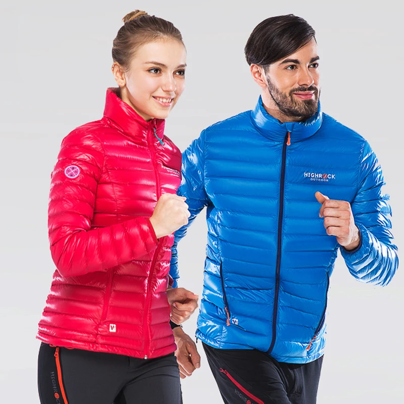 Mens and Women's Packable Hooded Lightweight Down Jackets Zipped Puffer Coats Outerwear Winter Warm Clothing for Hiking Climbing