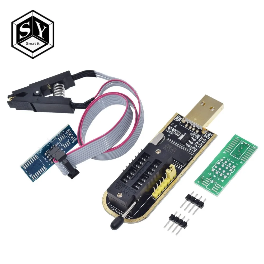 Clip SOIC8 intégré FR Programmeur USB Flash BIOS EEPROM série CH341A 24 25 Clip SOIC8 intégré FR Programmeur USB Flash BIOS EEPROM série CH341A 24 25