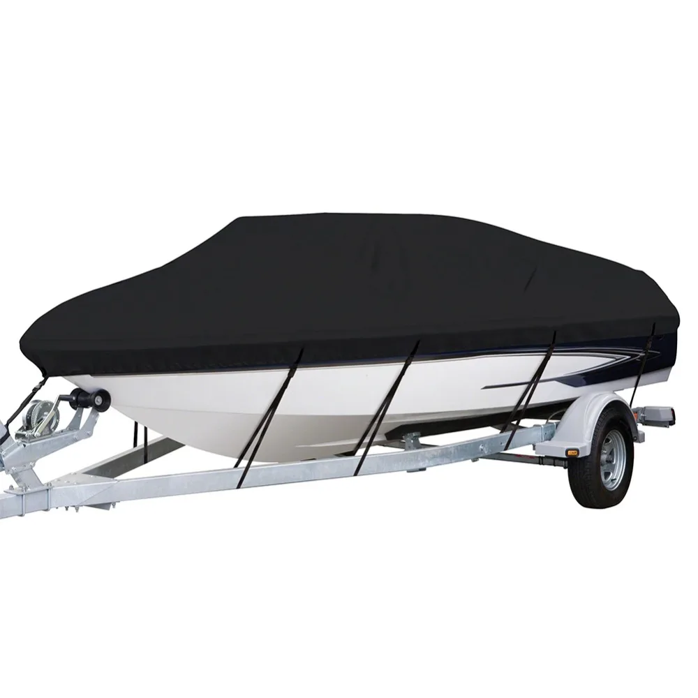 

Tirol 17-19FT Boat Cover 600D Runabout Boat Cover Outdoor Waterproof Boat Cover Fits V-Hull,Tri-Hull,Runabout Boat Cover Size XL