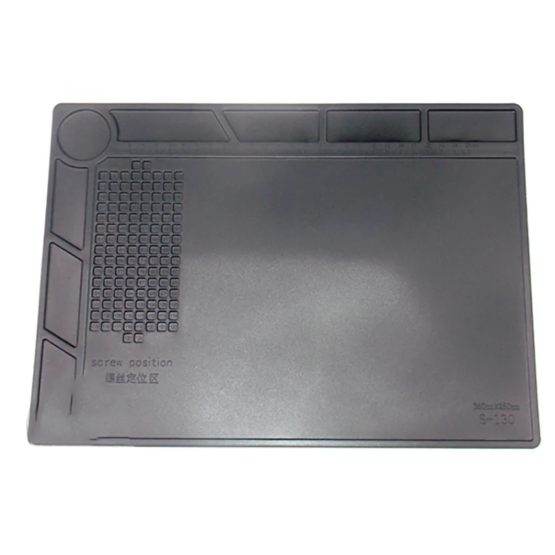 S-130 Insulation Pad Heat-Resistant Soldering Station Silicon Soldering Mat Work Pad Desk Platform for BGA Soldering Repair