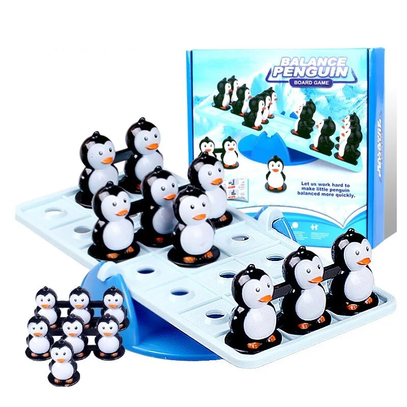 Пингвин баланс игрушка родитель-детская головоломка интерактивная игра Пингвин Мини-качели семейные вечерние игры - Цвет: Penguin