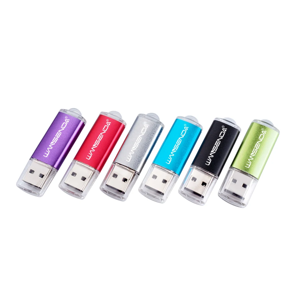 WANSENDA металлический USB флэш накопитель мини 8 ГБ 16 32 64 Гб фактическая емкость