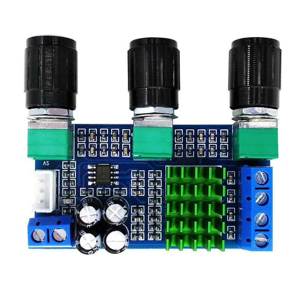 DC 12 В 24 в 80 Вт x 2 двухканальный цифровой аудио TPA3116D2 высокие басы регулирующий предустановленный предварительно усилитель доска