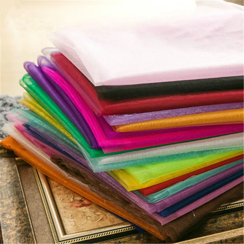 5m/lot 48cm Romantic Snow Yarn Wedding Arches Sheer Crystal Organza Tulle Fabric For Wedding Party New Year Decoration 5m/lot 48cm Romantic Snow Yarn Wedding Arches Sheer Crystal Organza Tulle Fabric For Wedding Party New Year Decoration