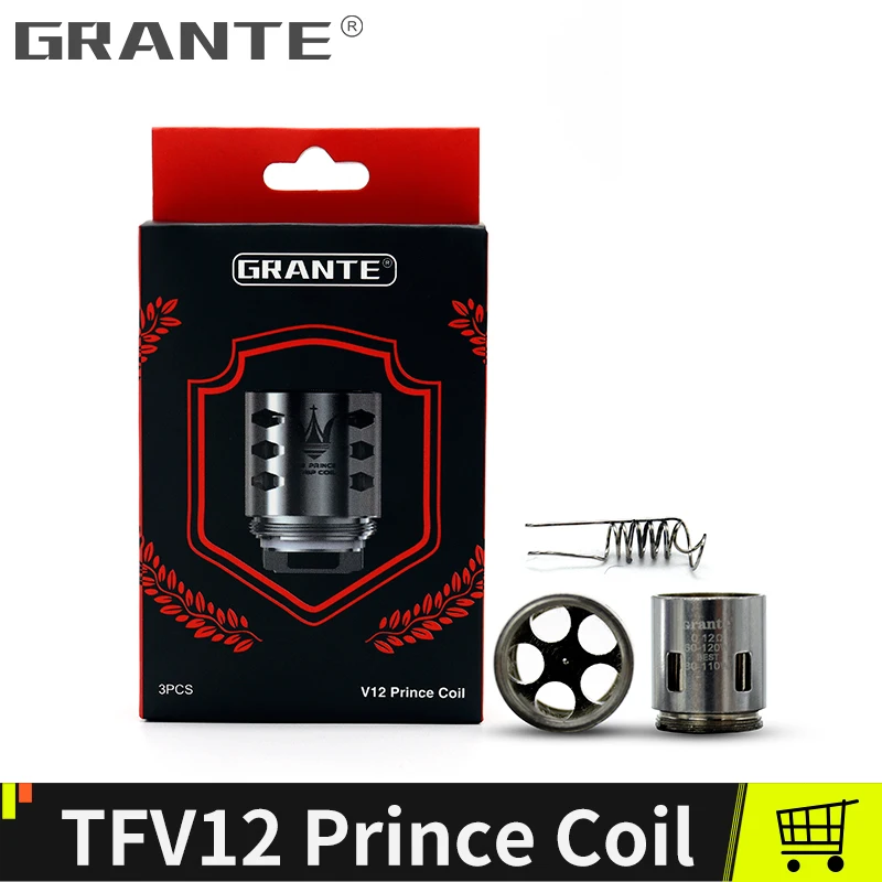 

Grante TFV12 Prince Coil T10 Dual Coil For TFV12 Prince Atomizer Tank Fit Mag kit/ X-Priv Kit Vape Coil 3pc/Lot In Stock