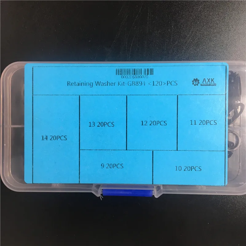 120 шт./компл. DIN471 GB894 9-14 мм 304 Нержавеющая сталь C-type Эластичные уплотнения оснастки стопорные шайбы для стопорных колец-хомут с круглым воротником для мальчиков и девочек комплект AXK070