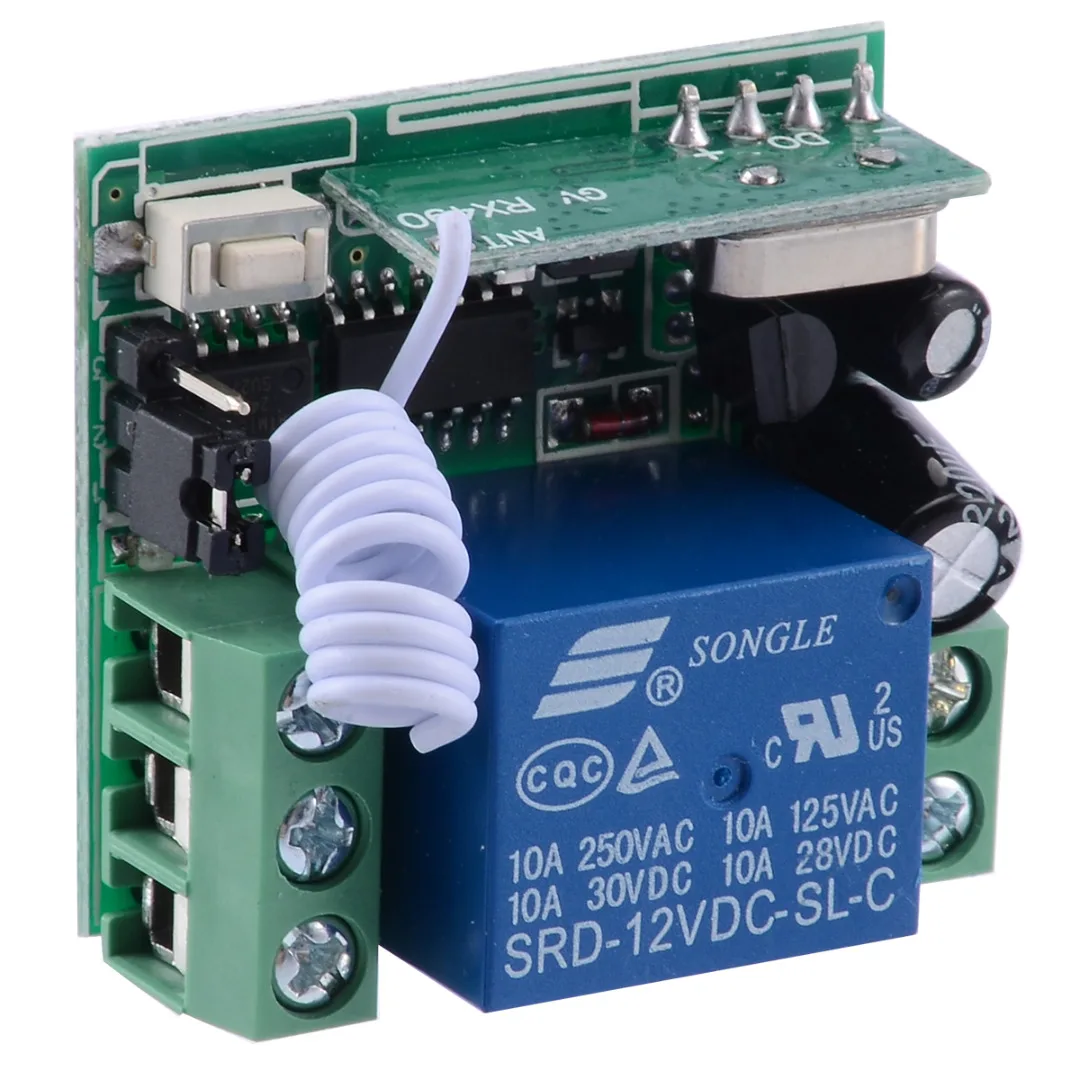 1pcs DC 12V Wireless Relay Remote Control Switch Receiver Transmitter Kits Professional Relay Switches Mayitr