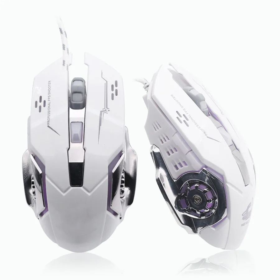 

Silence Wired Gaming 6 Button Cool LED Optical USB Professional Gamer Computer Cable Mouse Mice Cable