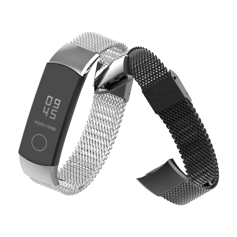  Mijobs Milanese Metal Strap for Huawei Honor Band 4 Strap Smart Accessories Stainless Steel Wristba - 32993999248