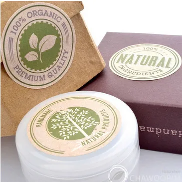 

900 natural 100% organic gift seal stickers, wedding bakery packaging label stickers / wholesale GS-141