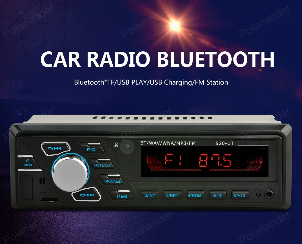 Автомобильное радио MP3 плеер Bluetooth Радио кассетный плеер FM SD AUX IN USB управление колесом Авторадио светодиодный дисплей аудио стерео