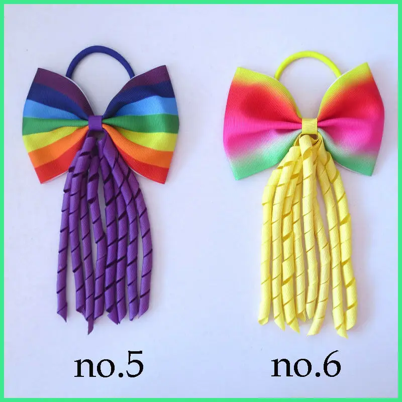 20 Girl 4.5&quot Bowknot Corker Ponytail Elastic Bow Zebra Leopard Mermaid Unicorn | Аксессуары для одежды