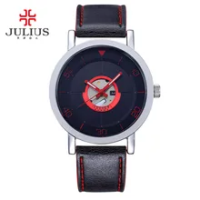 Top Julius Homme Men’s Watch Japan Quartz Hours Clock Fashion Dress Leather Boy Birthday Christmas Valentine Gift Box