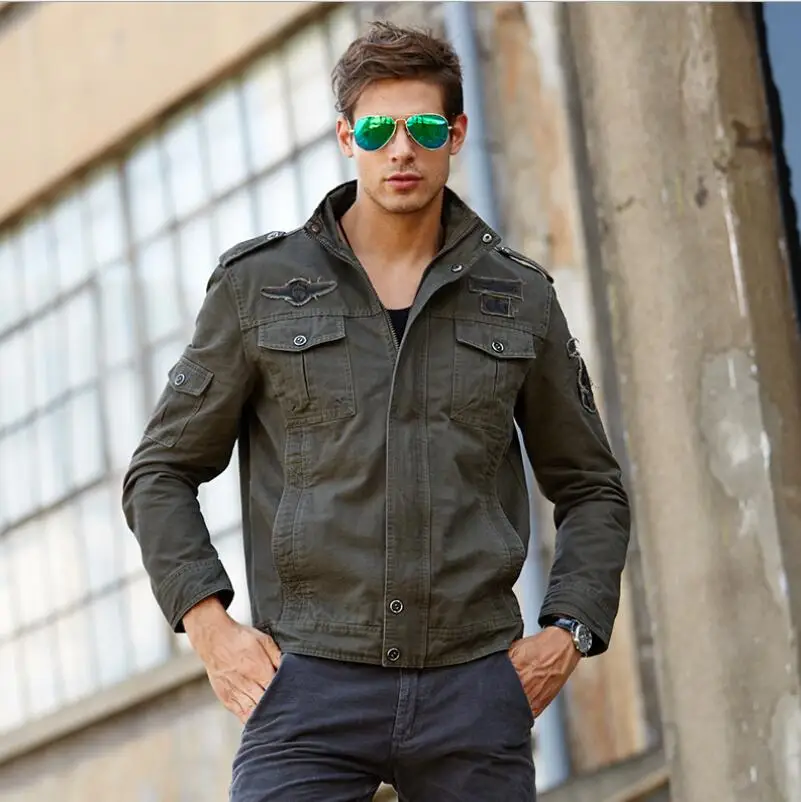 Günstig Männer Military Armee jacken plus größe 6XL Marke 2019 Heißer kosten oberbekleidung stickerei herren jacke für militare