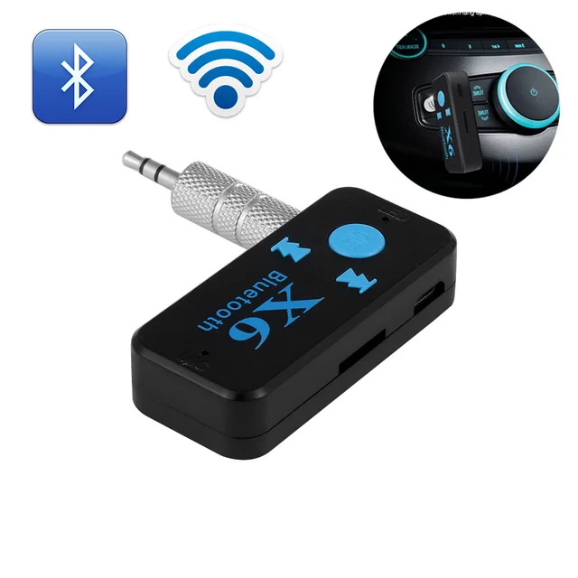 3.5mm Stereo Wireless Car USB AUX Bluetooth Receivers Car Kit with Mic