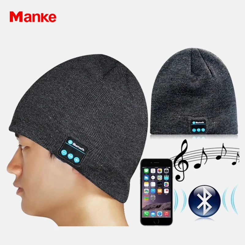 

Free Shipping Man's Woman's Warm Winter Beanie Hat Wireless Bluetooth Smart Caps Headphone Headset Speaker Mic