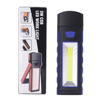 

Portable COB LED Work Light Magnetic Flashlight Inspection Lamp Torch Folding Hook Hand Tool for Garage Outdoors Camping Fishing