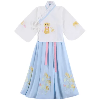 

Children Princess Fairy Hanfu Dress Baby Girls Ancient Chinese Costume Zither Dance Performance Clothing Kids Cosplay Clothes