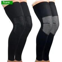 1 шт Компрессионные рукава для ног для мужчин, женщин-Полная длина стрейч длинный рукав с поддержкой колена, Нескользящие внутренние полосы