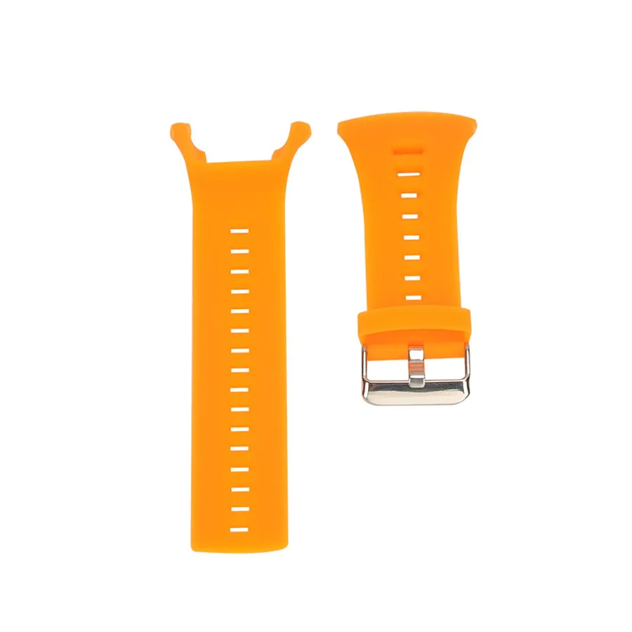 XBERSTAR Силиконовые наручные спортивный ремешок для SUUNTO серии 1/2/3 ремешок для часов сменный Браслет для наручных часов - Цвет: Оранжевый