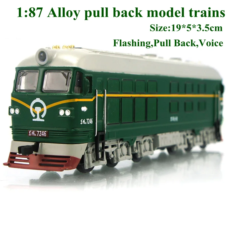 New alloy 1 87 alloy pull back train car engine train classic children