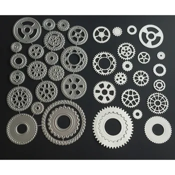 

Adv-one Scrapbooking Dies Metal 20pcs/set gear Frame Cutting Dies Craft Embossing Stamps Stencils Paper Card Making Template