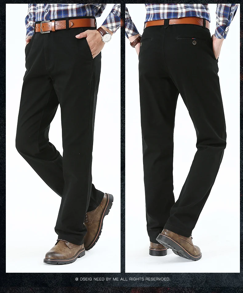 2018 зима и осень высокое качество мужские брюки карго Умные повседневные брюки с разводами 30-42 черные брюки три цвета