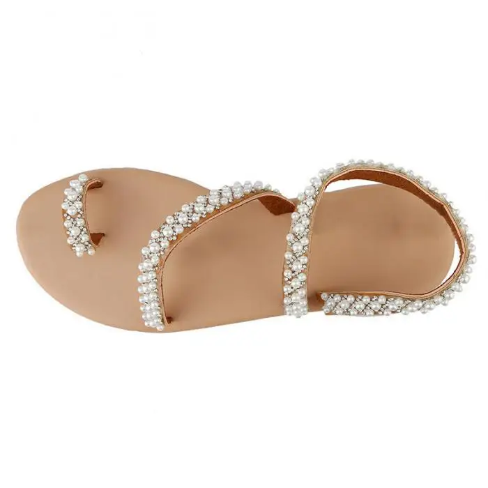 Новинка года; женские сандалии с кристаллами в стиле бохо; летние сандалии на плоской подошве с перекрестным носком; MSJ99