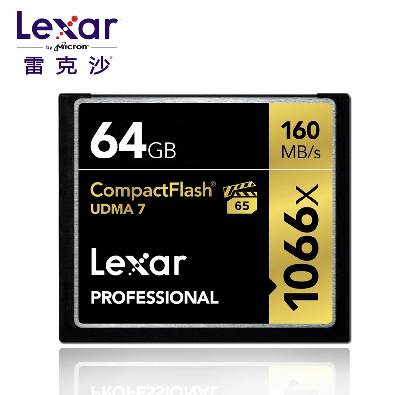 Lexar Carte Memoire Compact Flash Lexar Professional 64GB LCF64GCRBEU1066 UDMA 7 1066x 