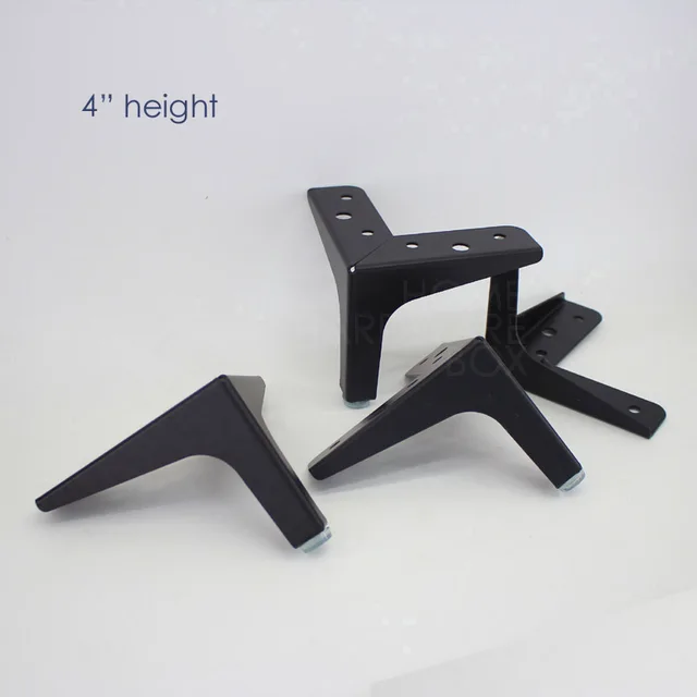 11cm height 4 pc sofa table leg feet furniture legs black metal